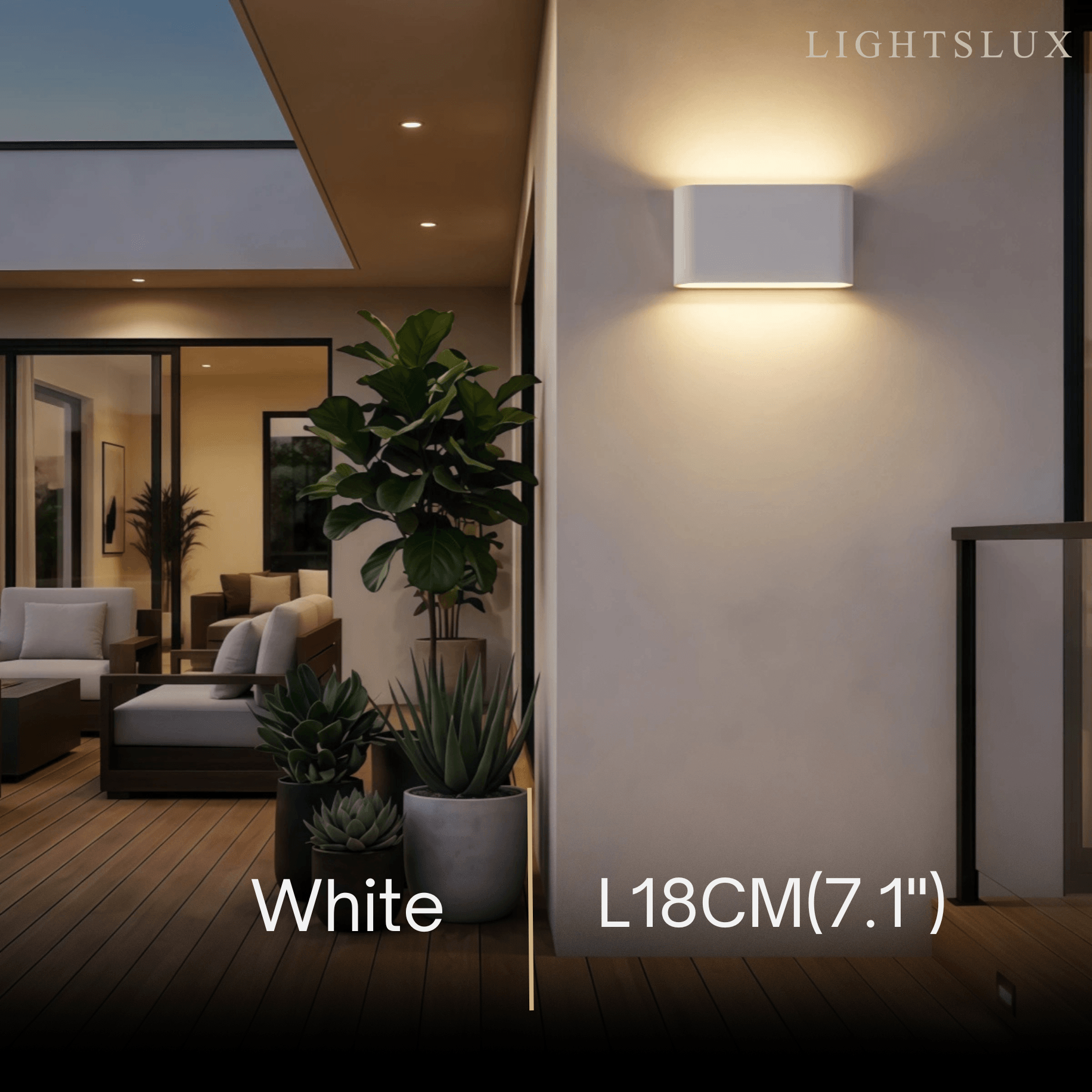 Irondale Minimalist Rectangular Outdoor Wall Lamp