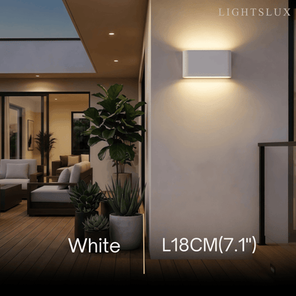 Irondale Minimalist Rectangular Outdoor Wall Lamp