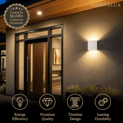 Irondale Minimalist Rectangular Outdoor Wall Lamp