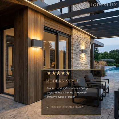Irondale Minimalist Rectangular Outdoor Wall Lamp