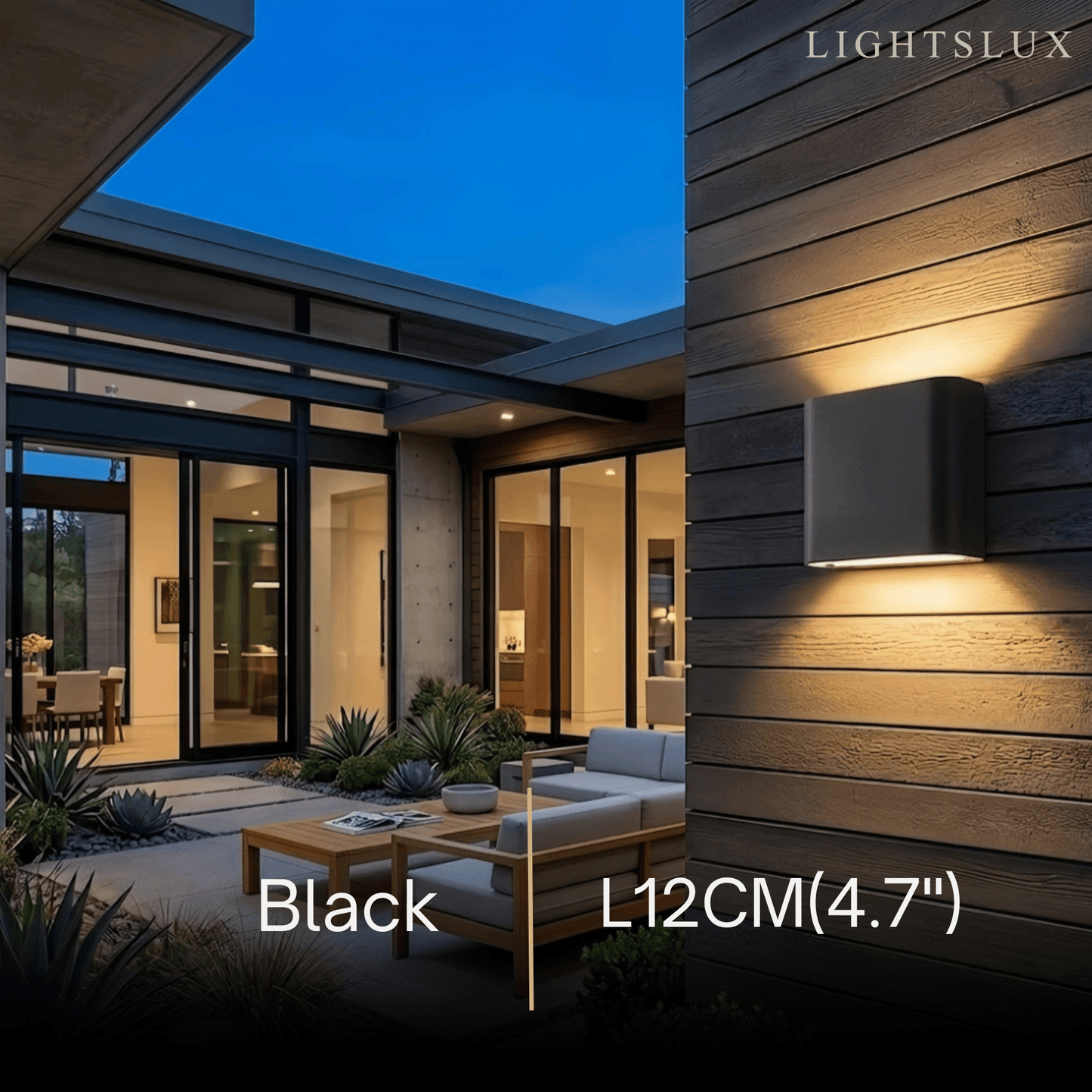 Irondale Minimalist Rectangular Outdoor Wall Lamp