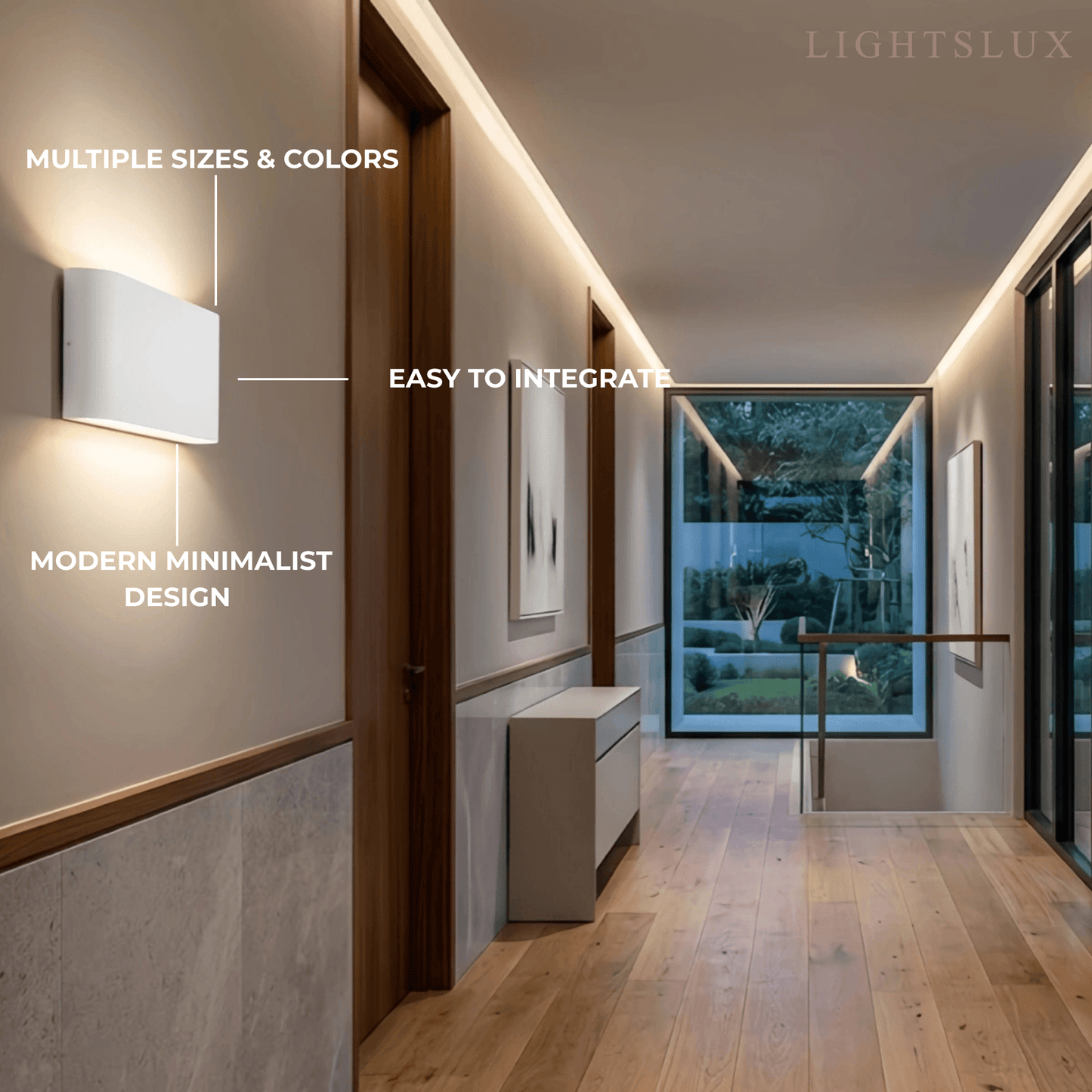 Irondale Minimalist Rectangular Outdoor Wall Lamp