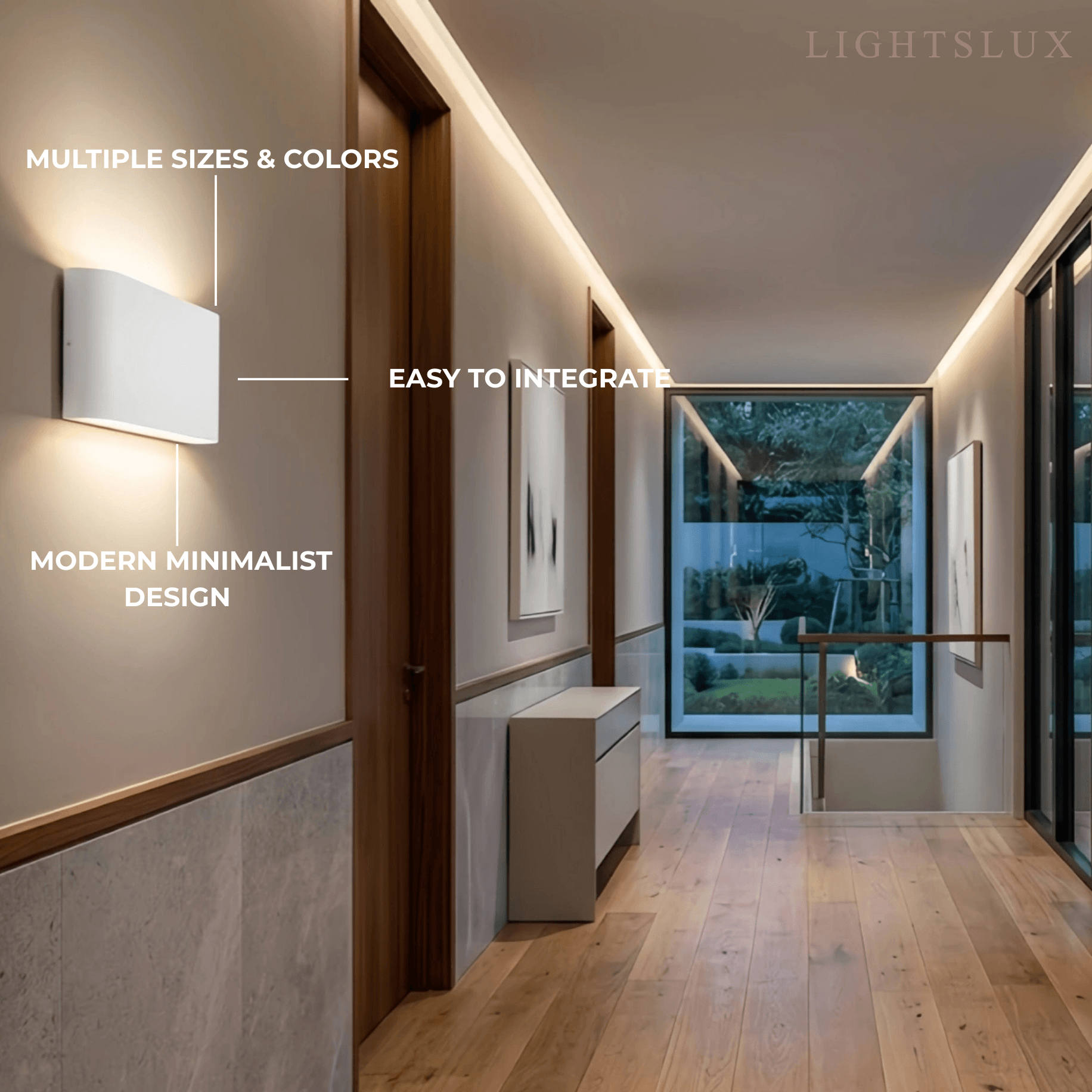Irondale Minimalist Rectangular Outdoor Wall Lamp
