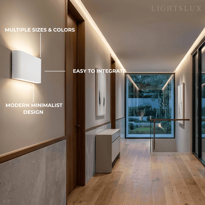 Irondale Minimalist Rectangular Outdoor Wall Lamp