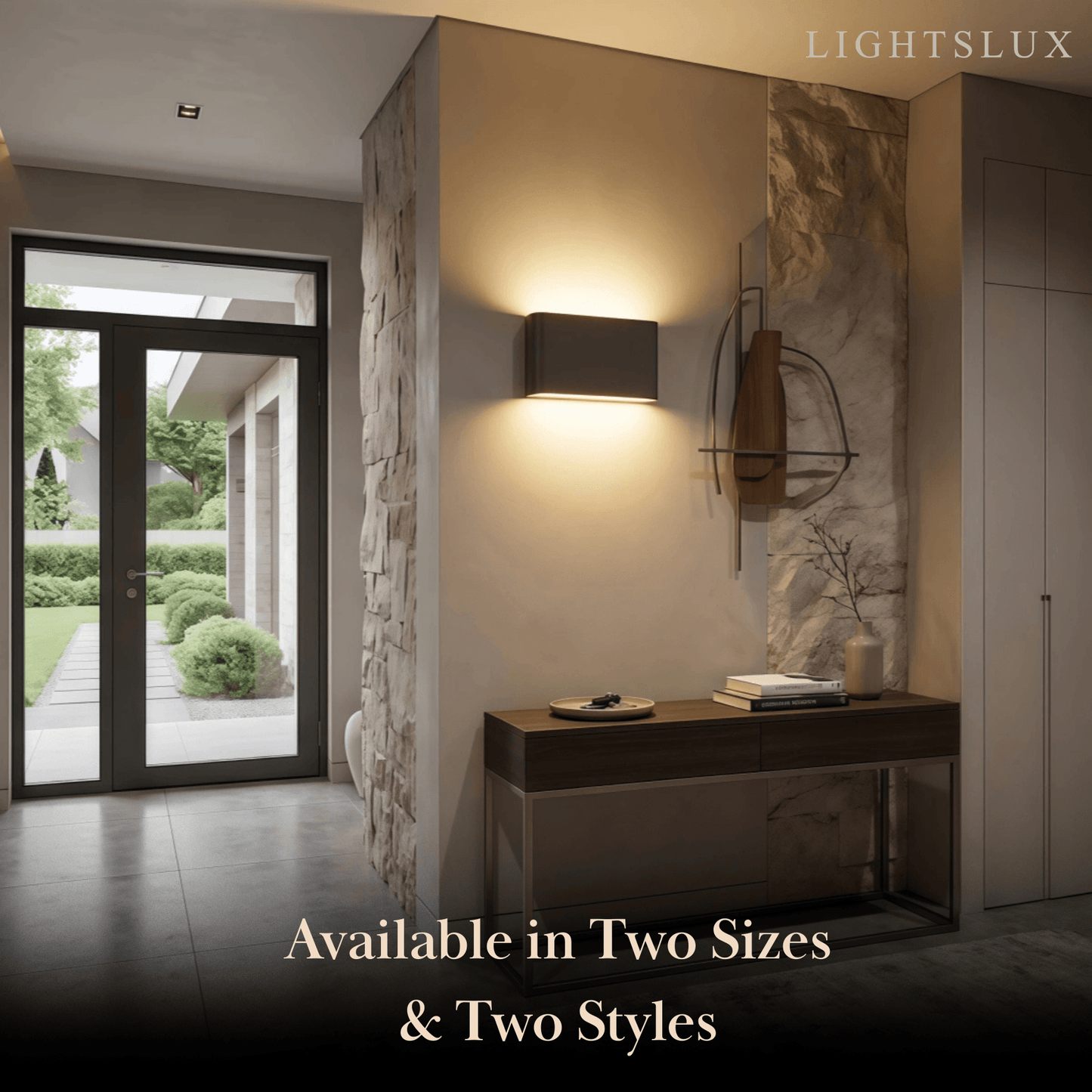 Irondale Minimalist Rectangular Outdoor Wall Lamp