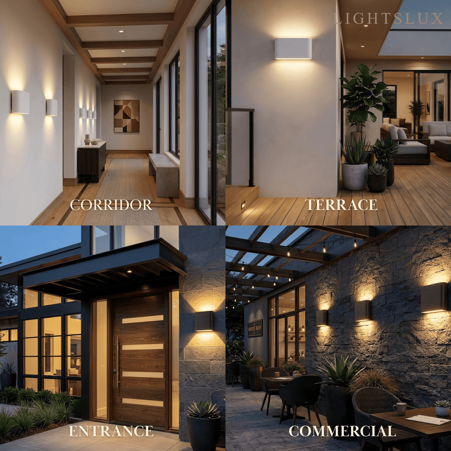 Irondale Minimalist Rectangular Outdoor Wall Lamp
