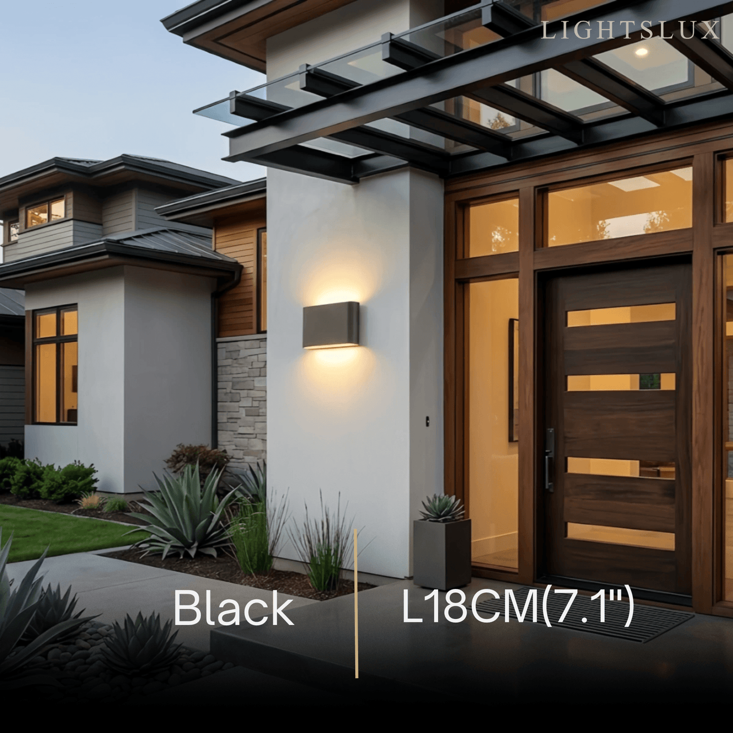 Irondale Minimalist Rectangular Outdoor Wall Lamp