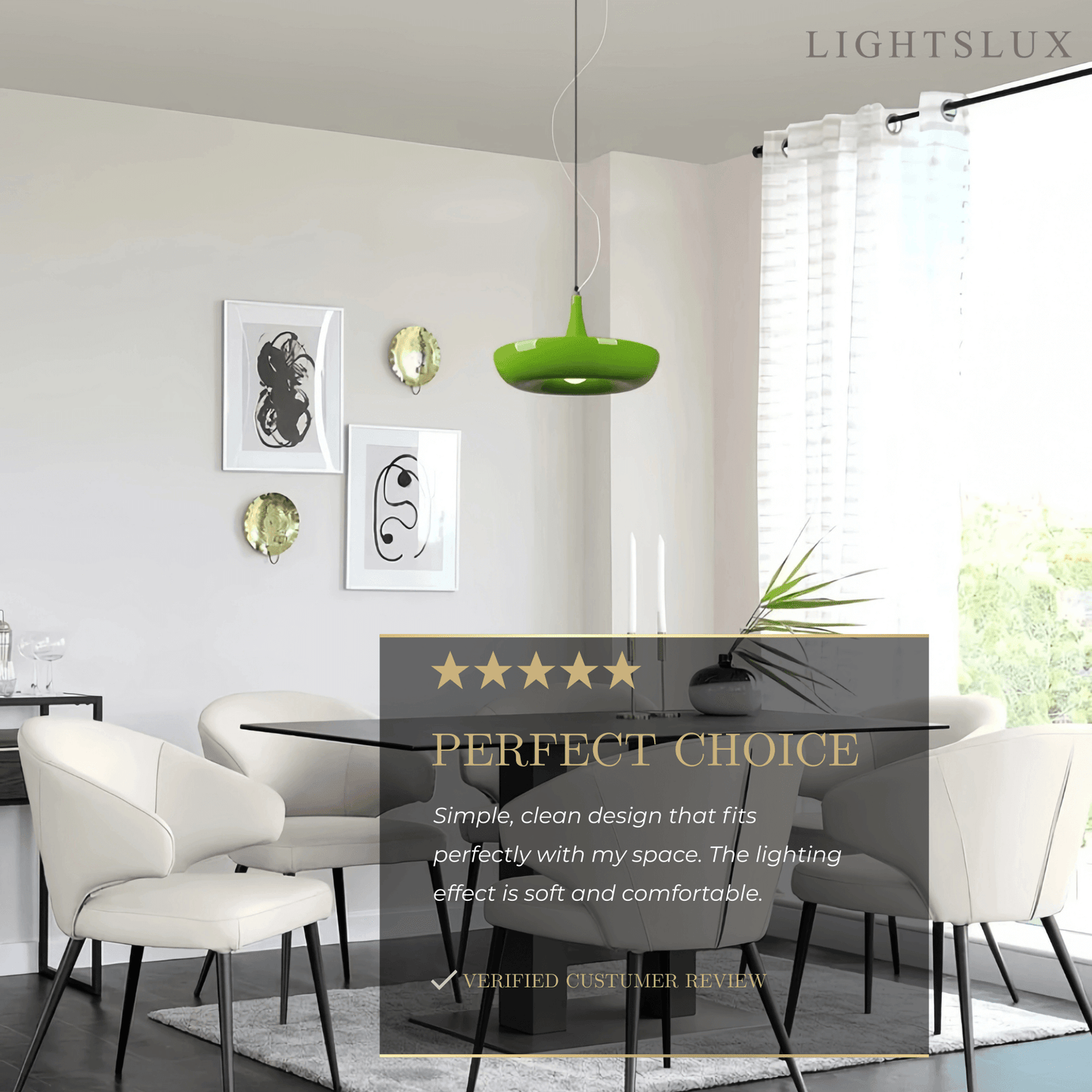 Crema Natural Black/White/Green Bowled Pendant Light