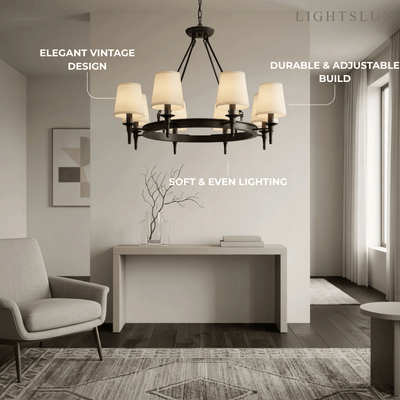 Nebula Vintage Black Chandelier
