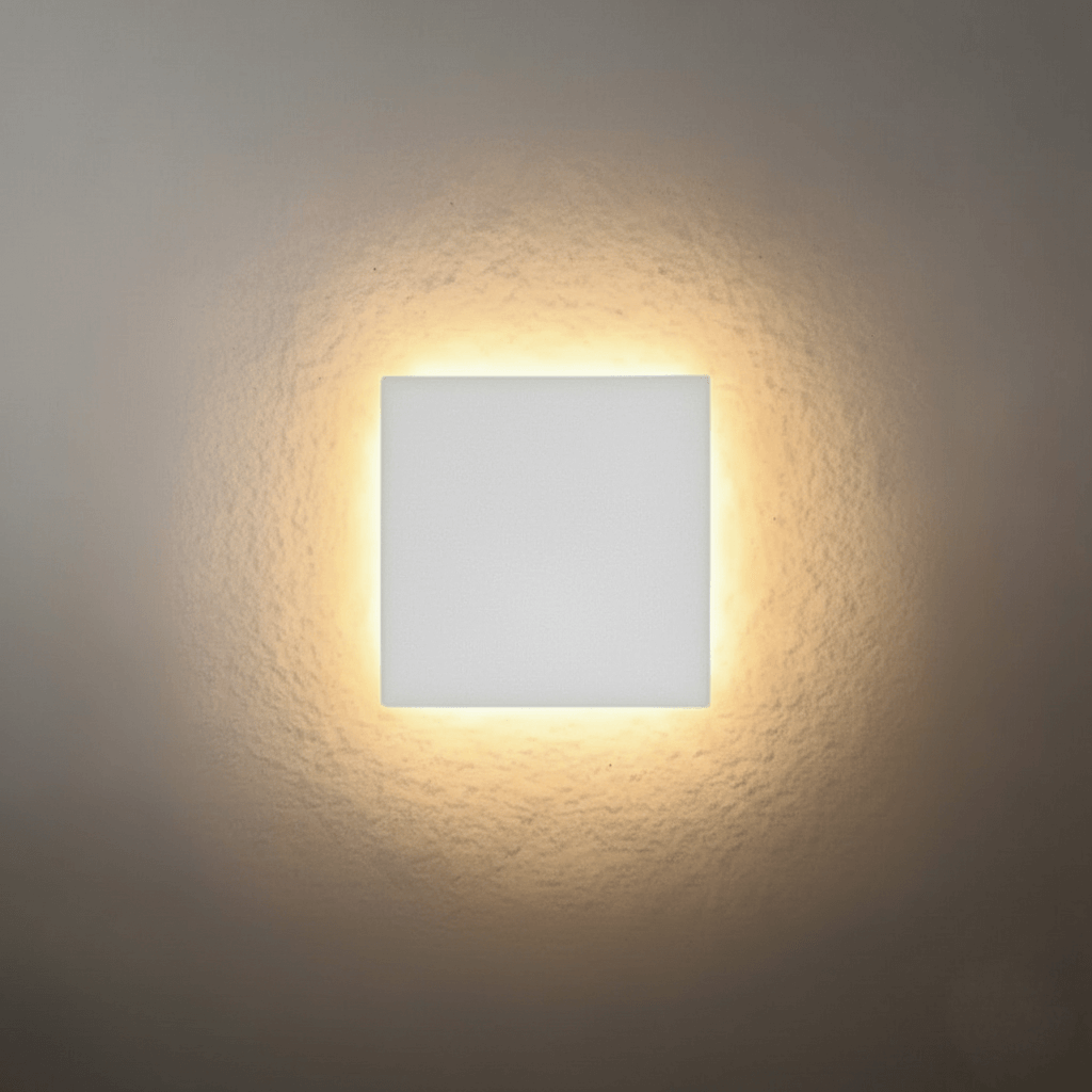 Solara Minimalist LED Outdoor Wall Lamp – Black/White Round/Square Porch Sensor Light