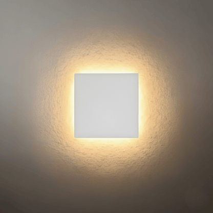Solara Minimalist LED Outdoor Wall Lamp – Black/White Round/Square Porch Sensor Light