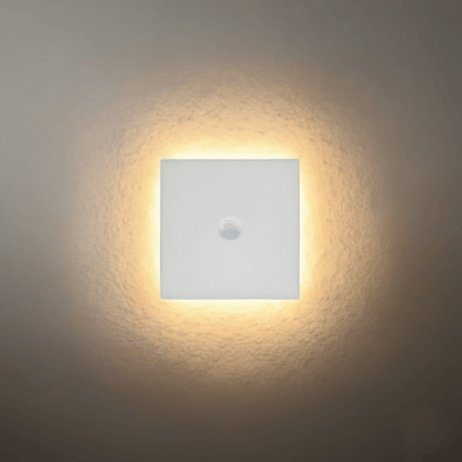 Solara Minimalist LED Outdoor Wall Lamp – Black/White Round/Square Porch Sensor Light