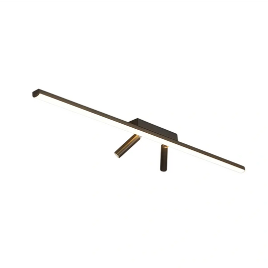 Arcato Minimalistische lineare Deckenleuchte – Schwarze Metallleuchte für Wohn-/Schlafzimmer