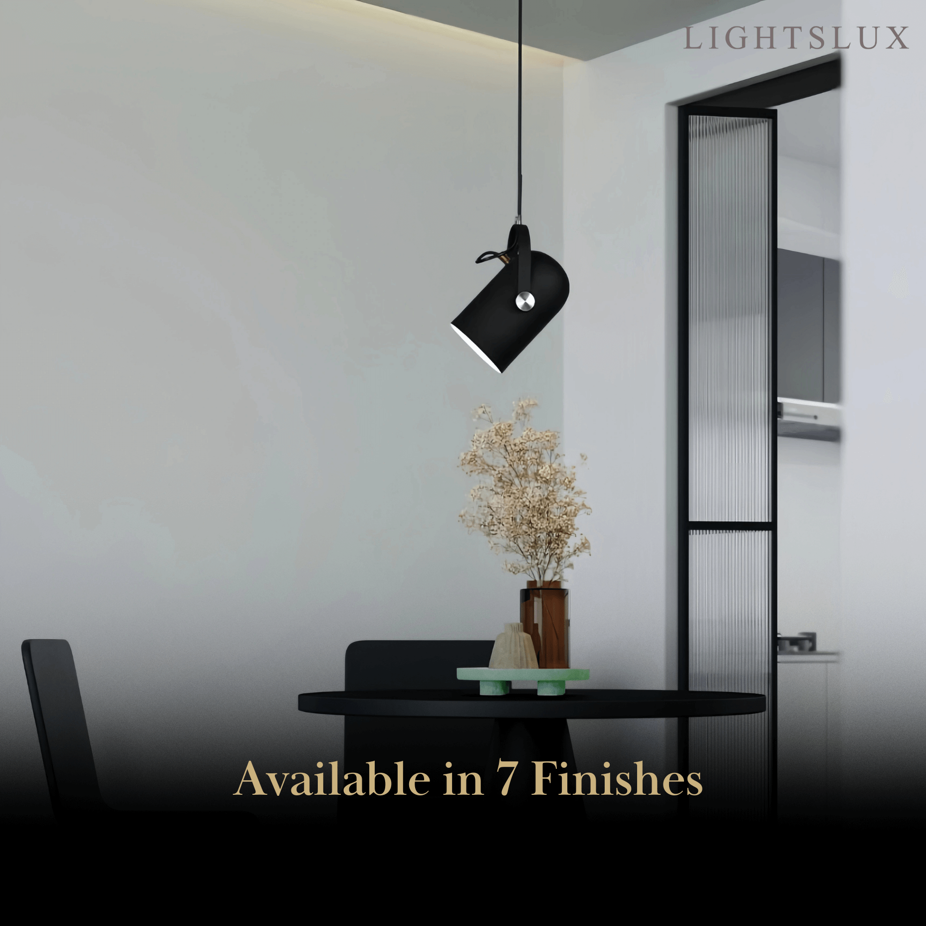 Morandia Modern Pendant Light – Angle-Adjustable Metal Fixture for Bedroom