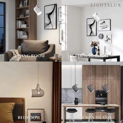 Morandia Modern Pendant Light – Angle-Adjustable Metal Fixture for Bedroom