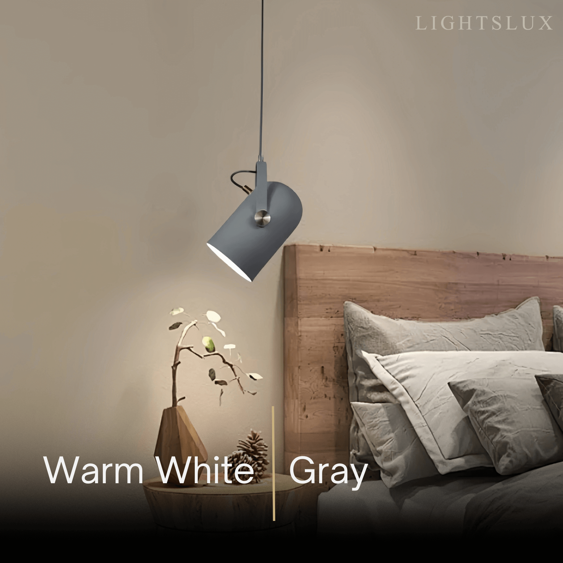 Morandia Modern Pendant Light – Angle-Adjustable Metal Fixture for Bedroom