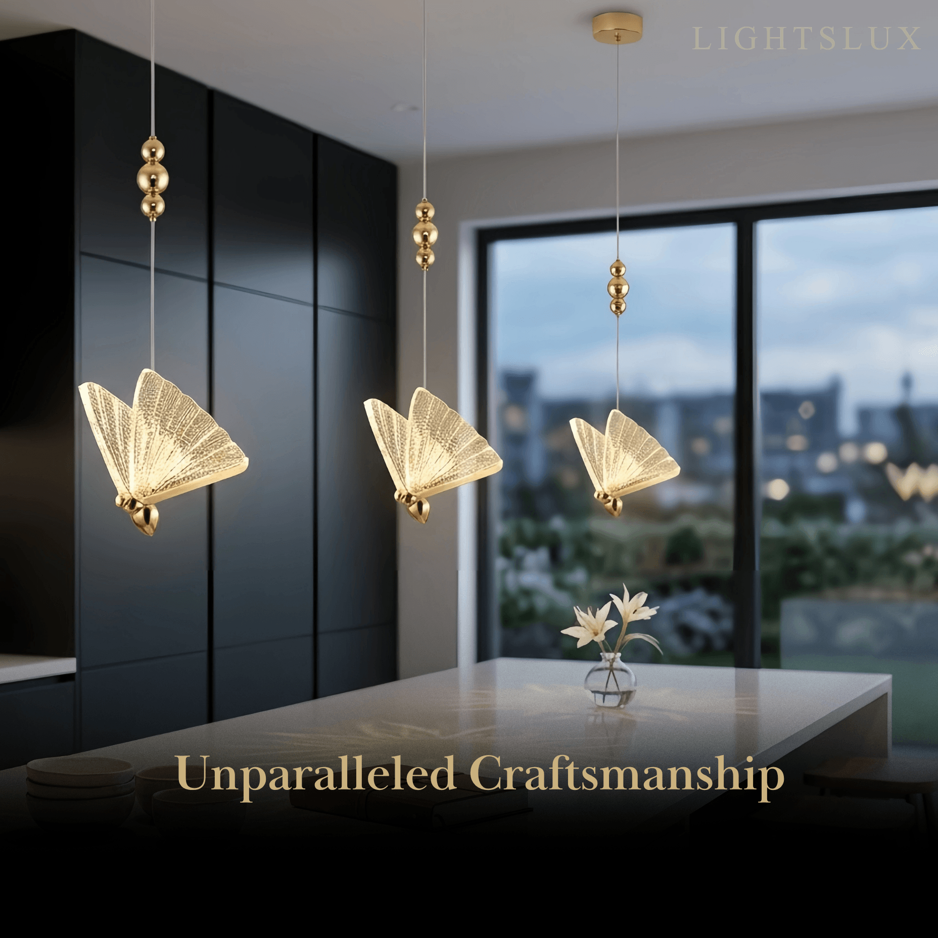 Vivara Art Deco Butterfly Pendant Light