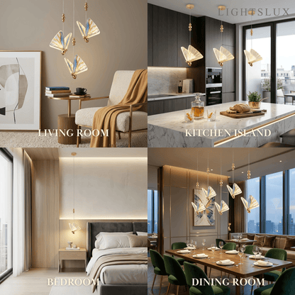 Vivara Art Deco Butterfly Pendant Light