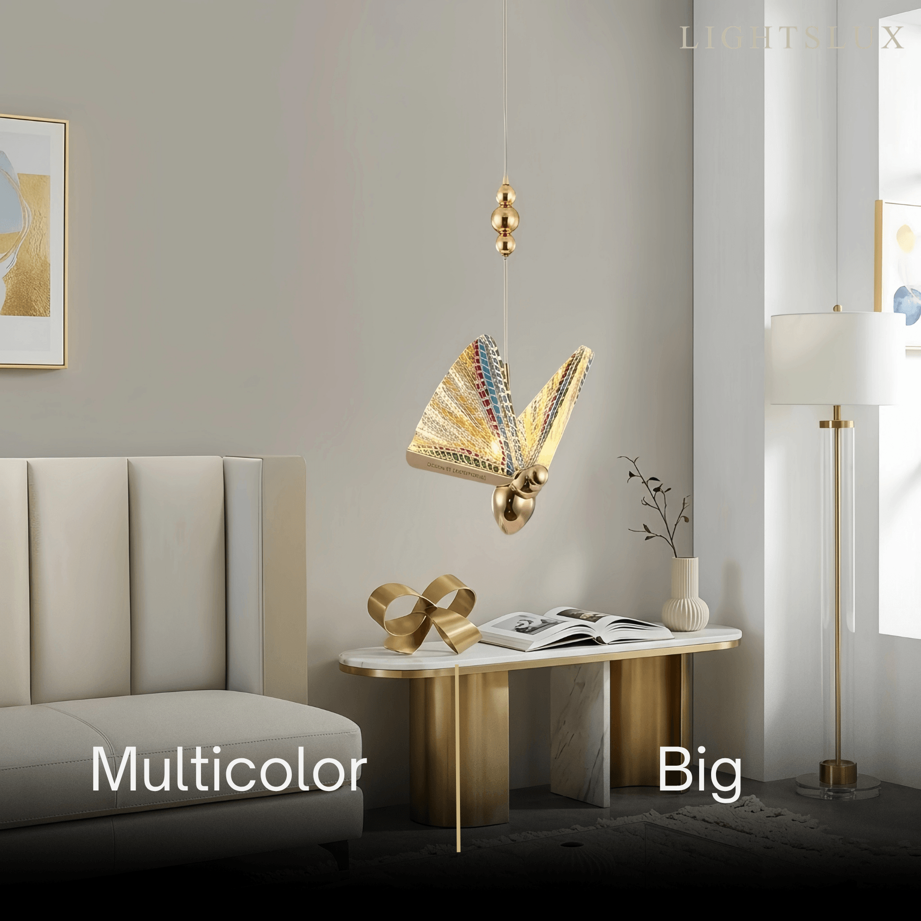 Vivara Art Deco Butterfly Pendant Light 