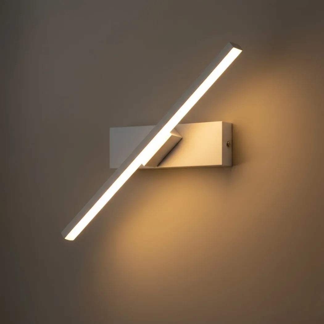 Arcato Modern Linear Wall Lamp – Black/White Metal Fixture for Bedroom