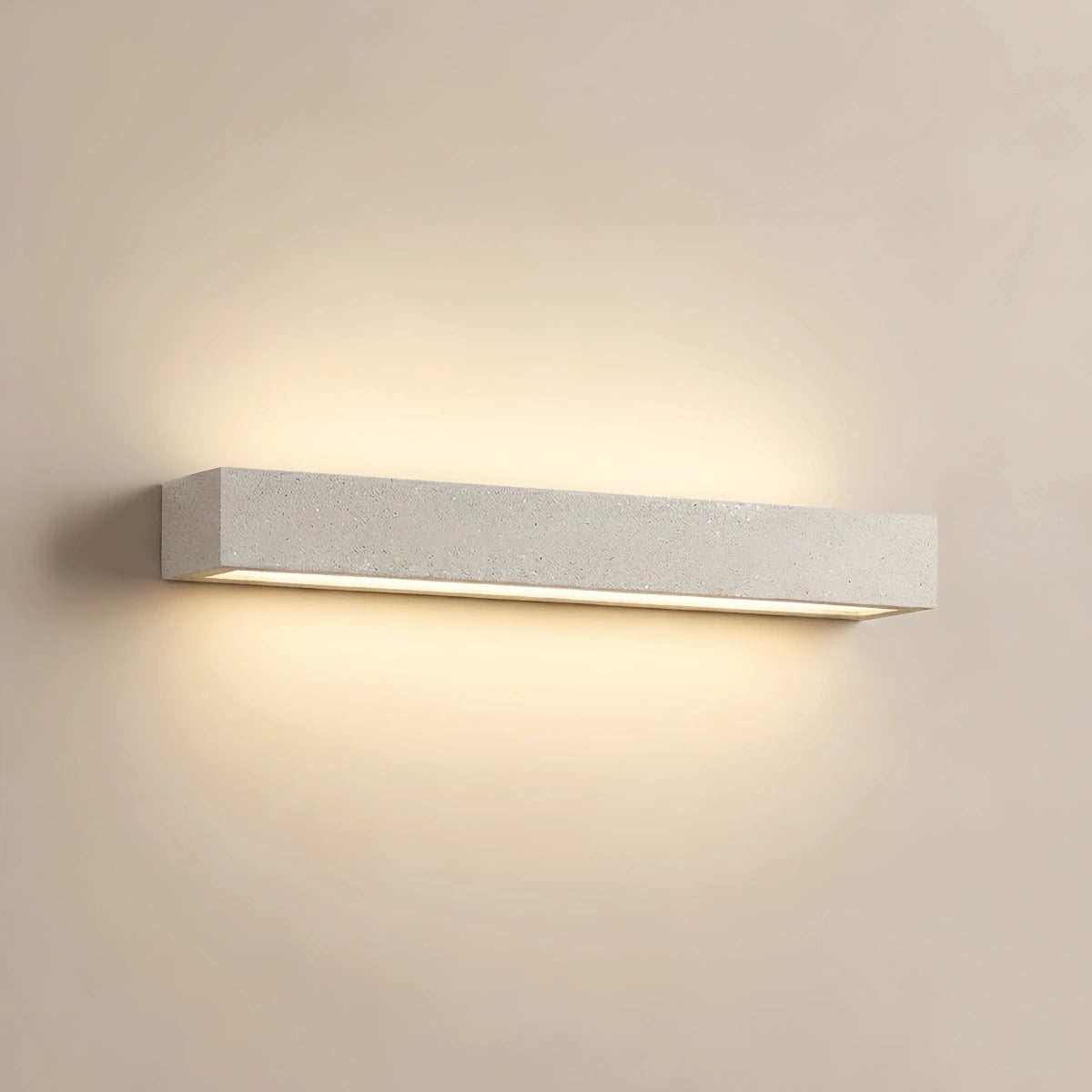Arcato Modern LED Wall Light - Gray/White Cement Rectangular for Bedroom/Outdoor