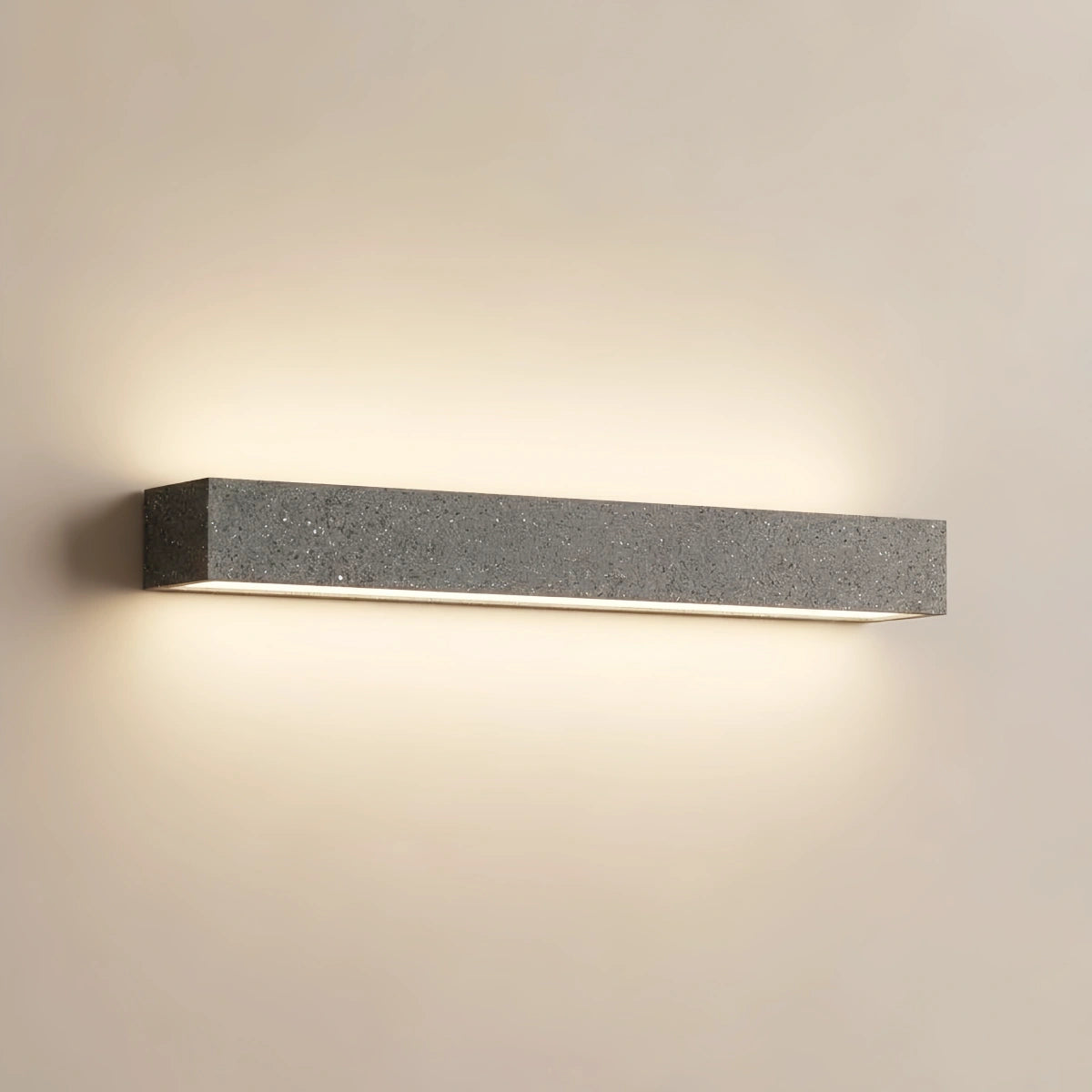 Arcato Modern LED Wall Light - Gray/White Cement Rectangular for Bedroom/Outdoor