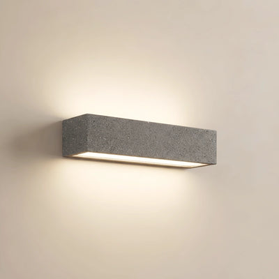 Arcato Modern LED Wall Light - Gray/White Cement Rectangular for Bedroom/Outdoor