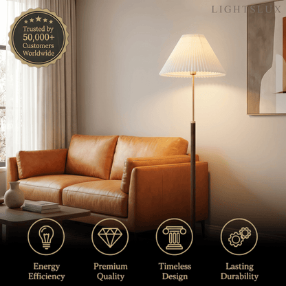 Crema Classical Walnut Floor/Table Lamp