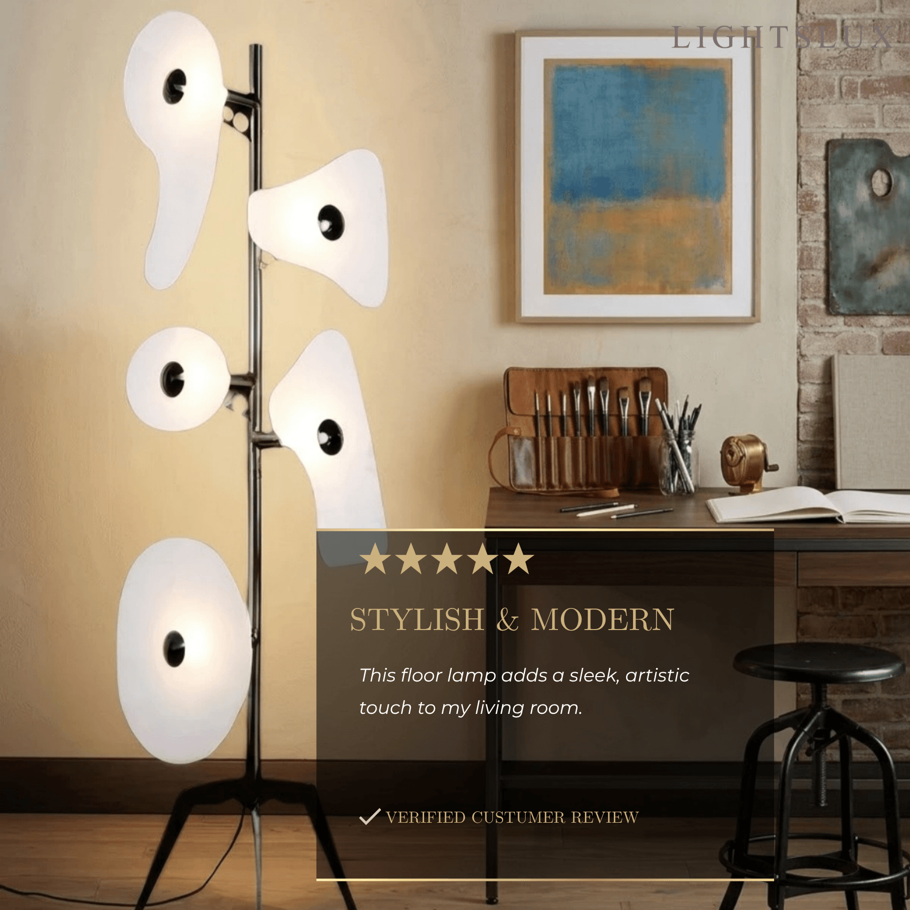 Modern Multicolor Floor Lamp for Study Room
