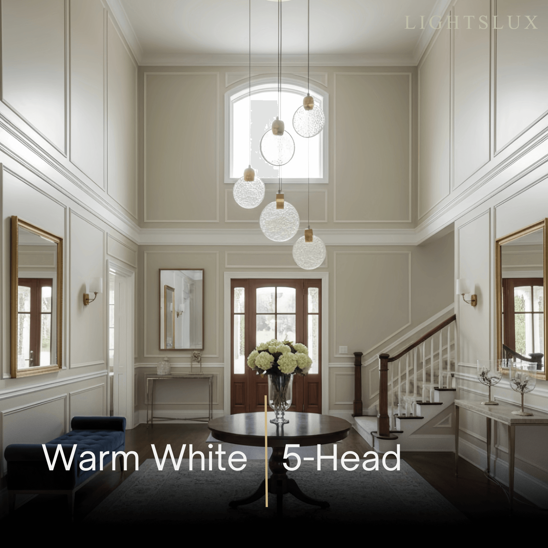 Excelis Art Deco Round – Pendant Light Gold Metal/Crystal for Dining Room