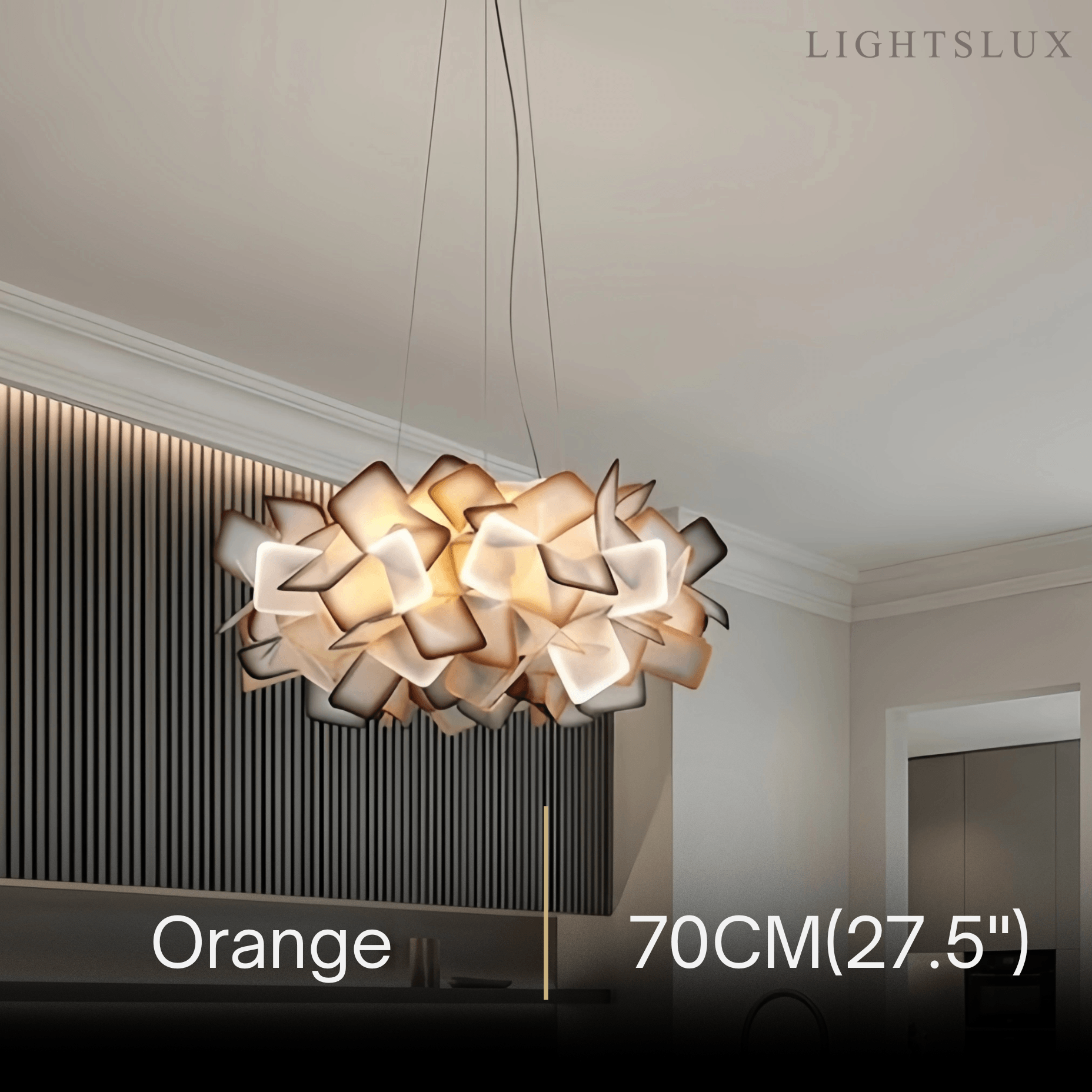 Lunara Art Deco Modern Multicolor Decorative Flower Acrylic Pendant Light