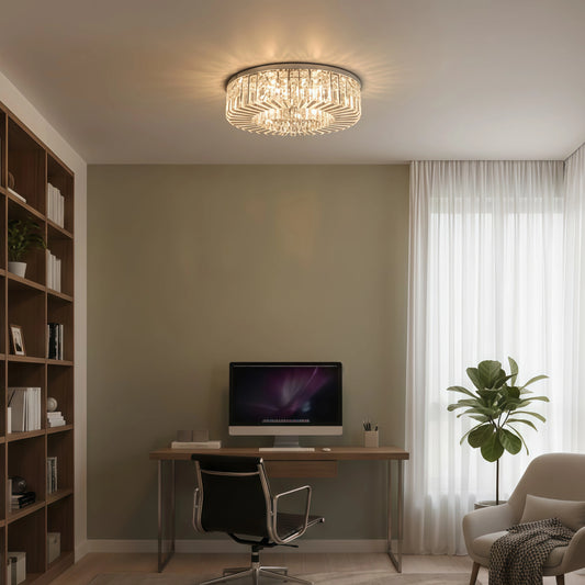 Excelis Royal Runde LED-Deckenleuchte – Chrom/Gold-Ausführung für Wohnzimmer/Schlafzimmer