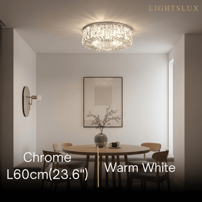 Excelis Royal Runde LED-Deckenleuchte – Chrom/Gold-Ausführung für Wohnzimmer/Schlafzimmer