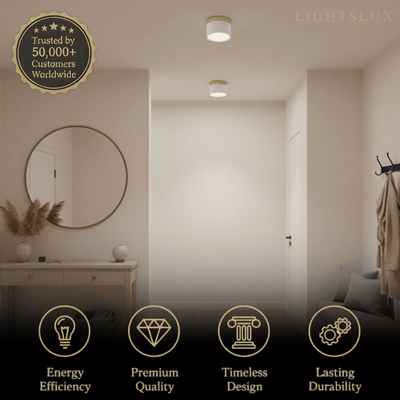 Morandia Nordic LED Ceiling Light Cylinder - Metal/Wood for Hallway