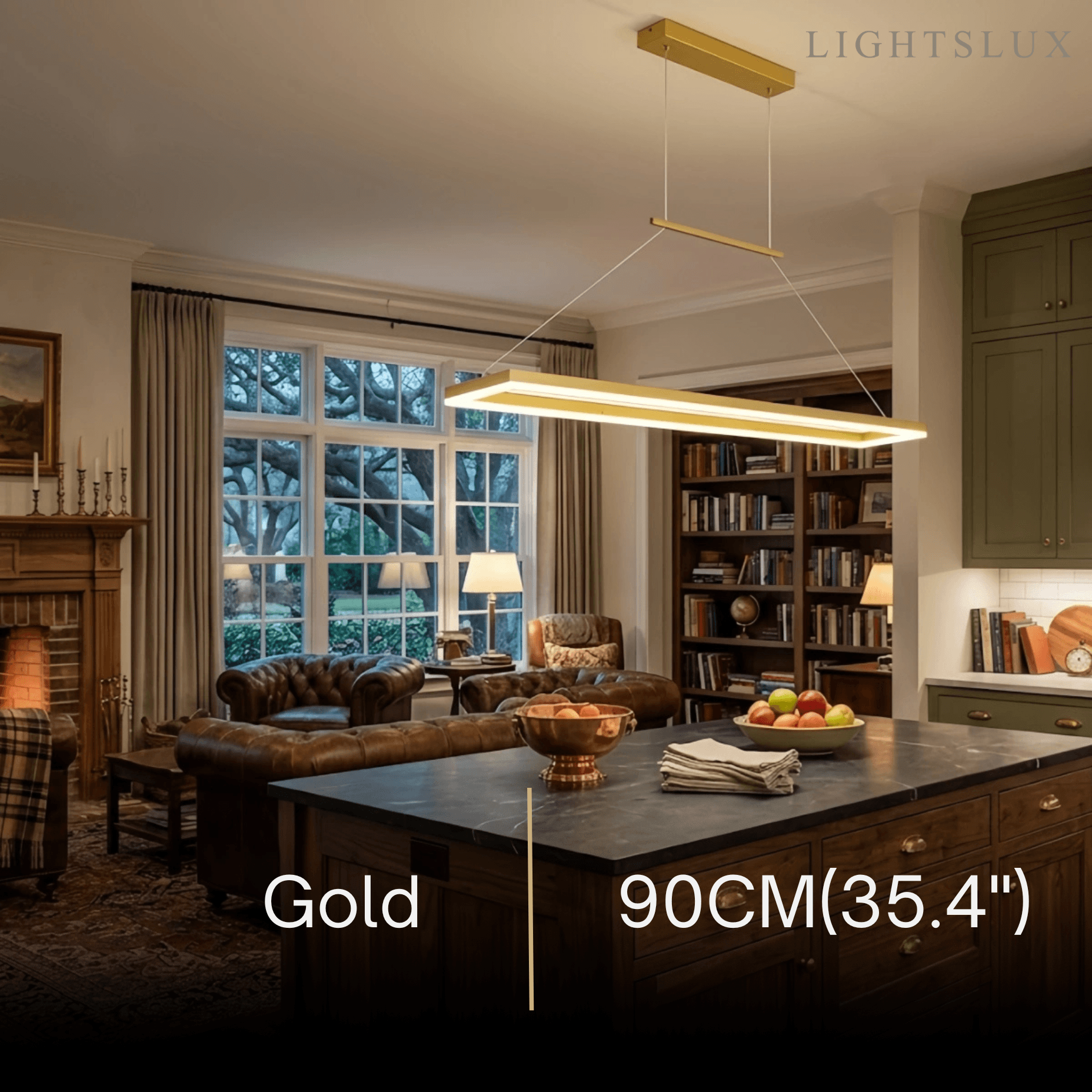Excelis_Luxury_Rectangular_Pendant_Light_Gold