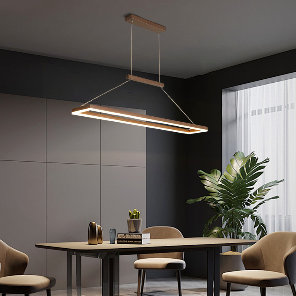 Excelis Luxury Rectangular Pendant Light — Gold