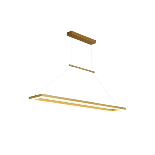 Excelis Luxury Rectangular Pendant Light — Gold