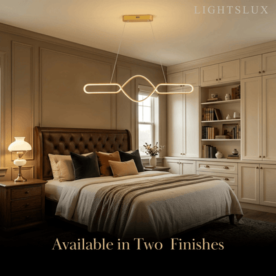 Minimalist Dimmable Pendant Light — Black Metal & Silica Gel Cross Linear