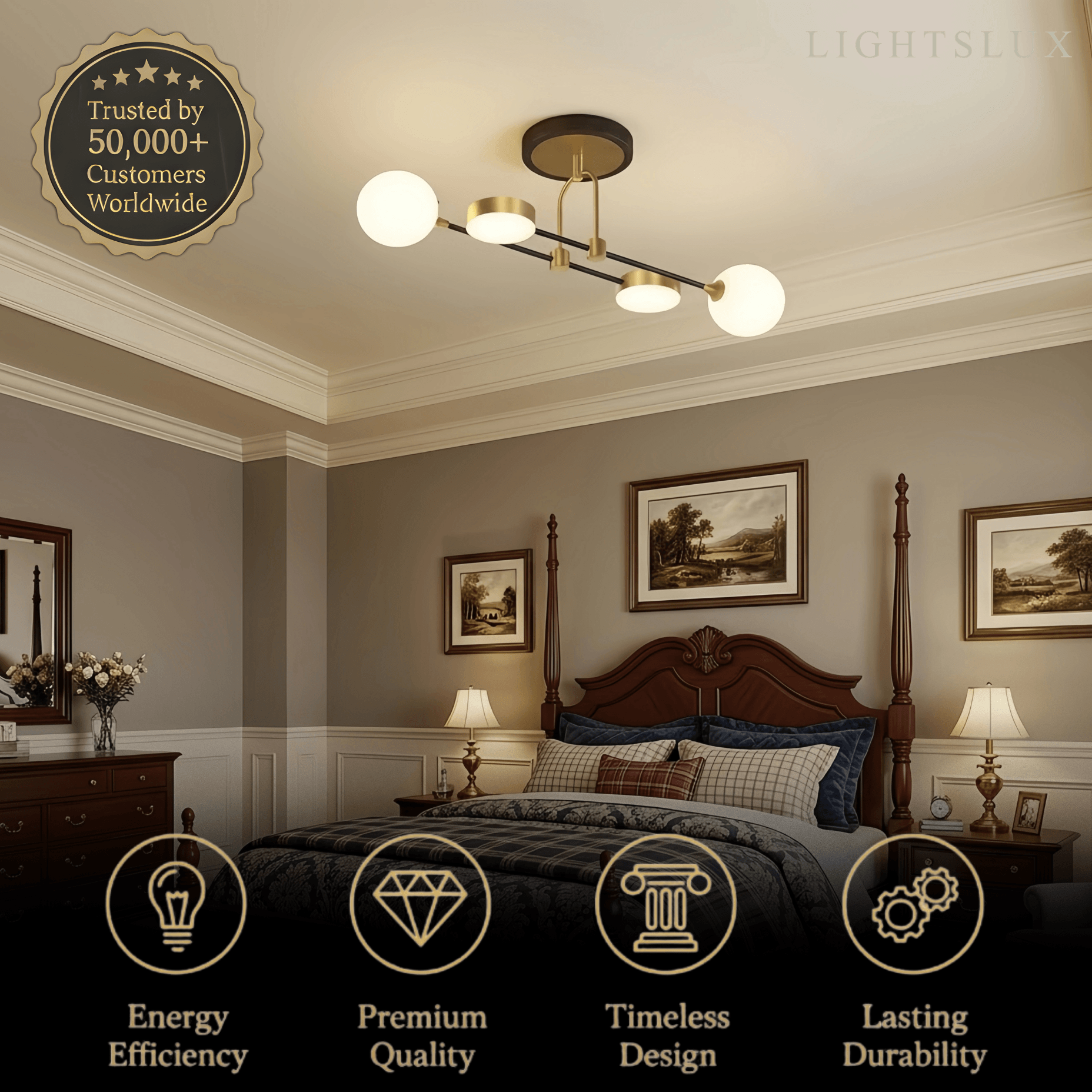 Nebula Modern Gold Chandelier
