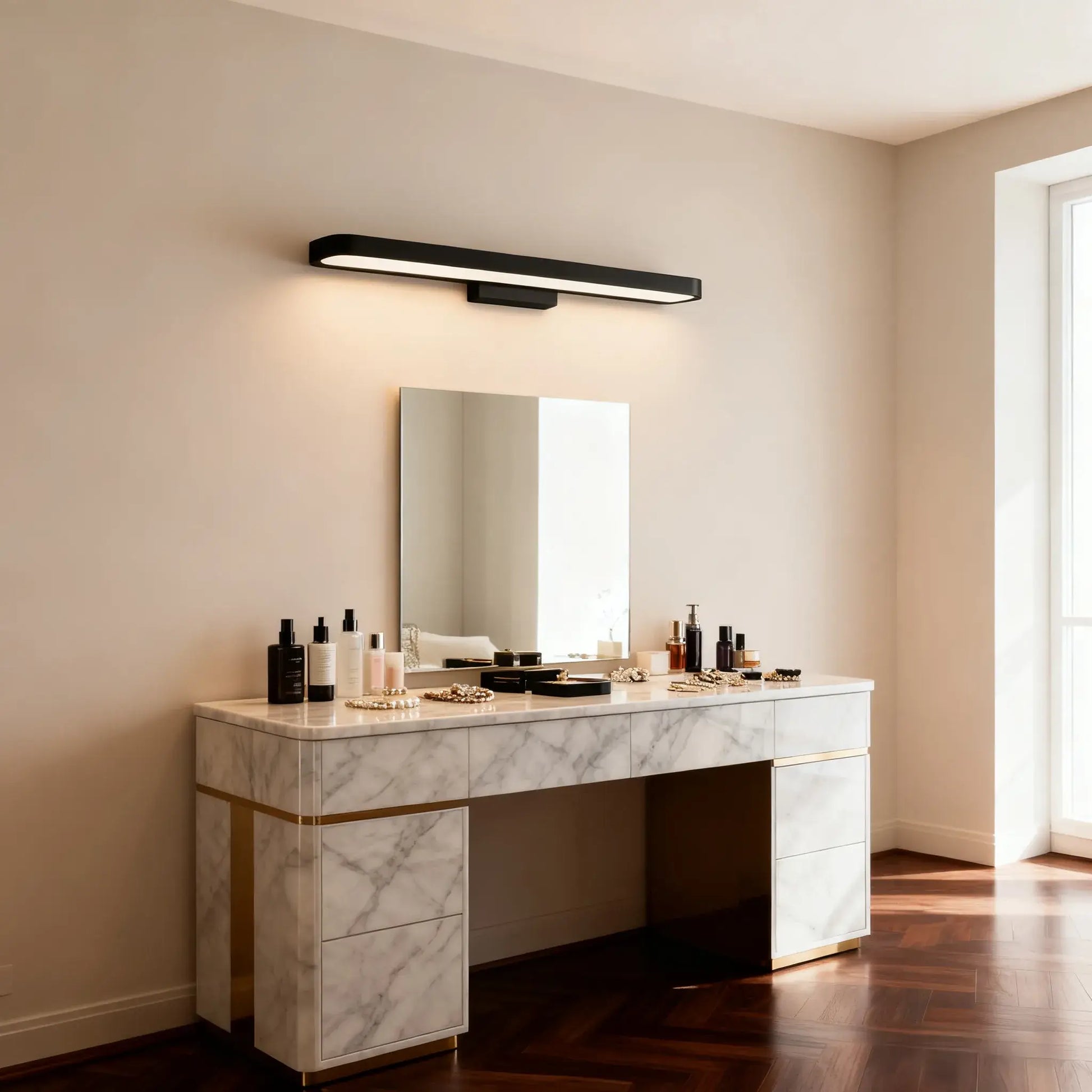 Modern Elliptical Wall Lamp – Black 