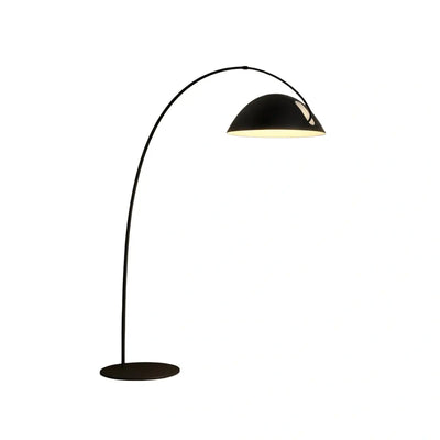 Velora Moderne schwarze Stehlampe – Gebogenes Metalldesign für das Wohnzimmer