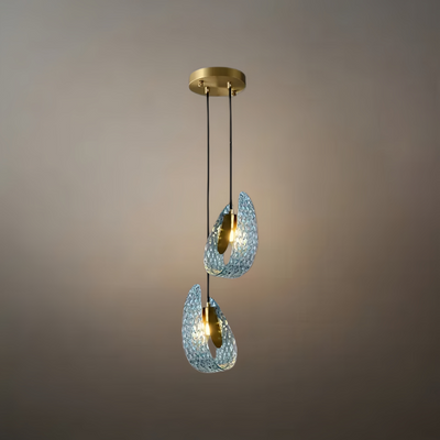 Art Deco Peacock Chandelier 2 light