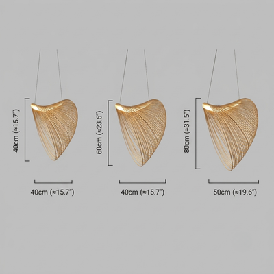Zenno Art-Deco-Pendelleuchte – Unregelmäßiges Holzdesign für das Esszimmer