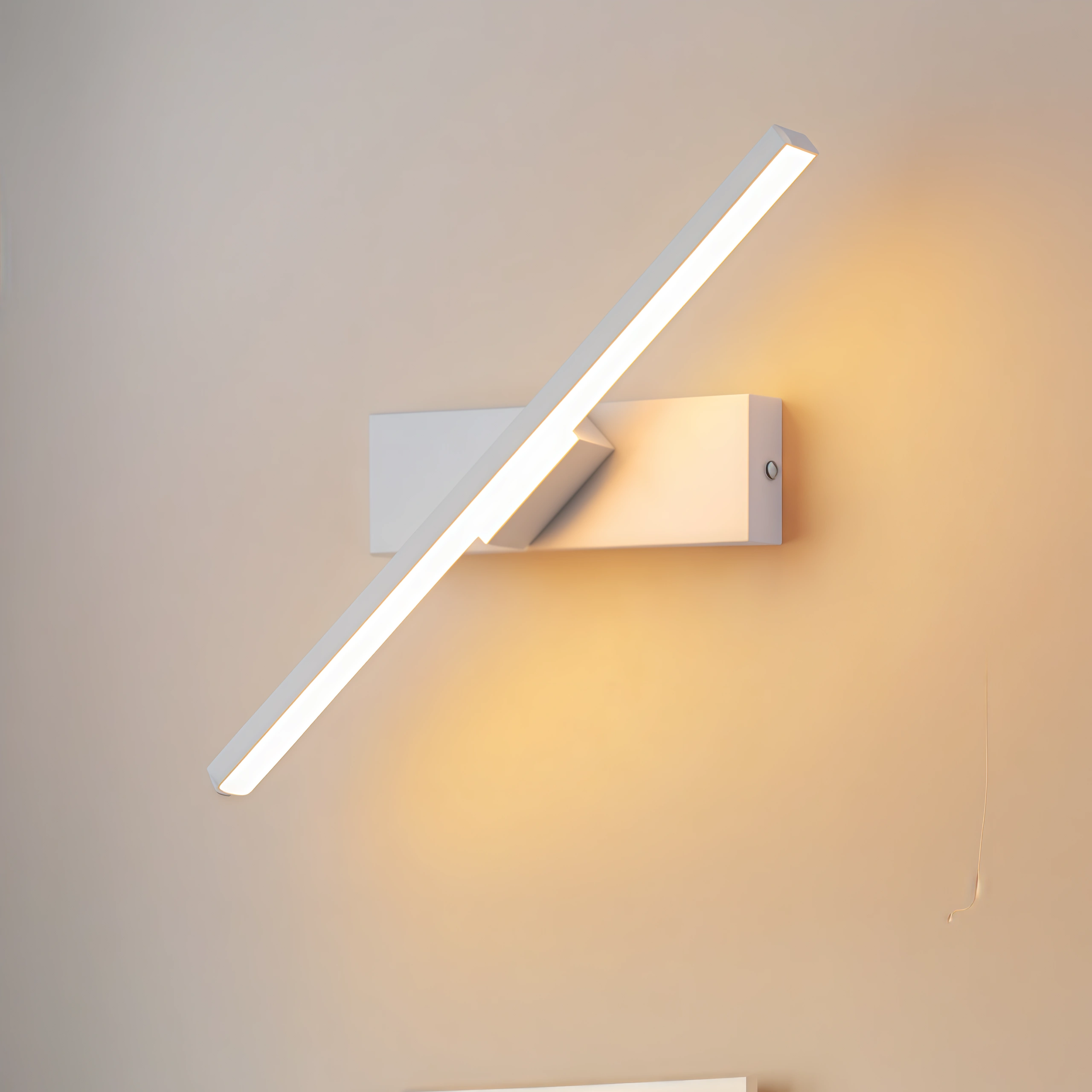 Arcato Moderne lineare Wandleuchte – Schwarze/weiße Metallleuchte fürs Schlafzimmer
