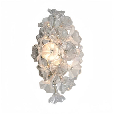 Velora Moderner Ast-Kronleuchter – Silber Kupfer Glas Blume für Wohnzimmer / Schlafzimmer