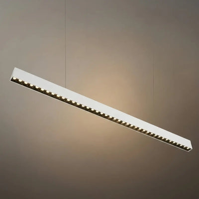 Modern Linear Pendant Light -- Aluminum Acrylic Black or White