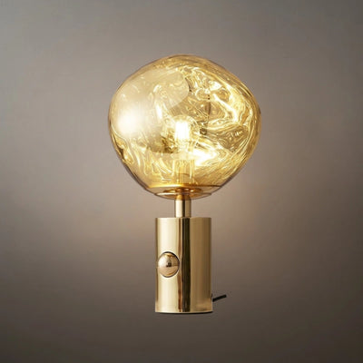 Stellar Moderne Tischlampe – Metall Chrom/Gold/Rot für Wohnzimmer