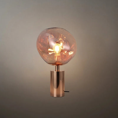 Stellar Moderne Tischlampe – Metall Chrom/Gold/Rot für Wohnzimmer