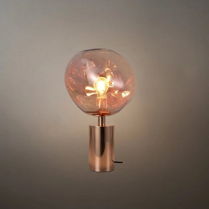 Stellar Moderne Tischlampe – Metall Chrom/Gold/Rot für Wohnzimmer