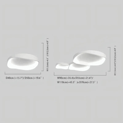  LED Flush Mount Ceiling Light – Metal /Acrylic for Living Room